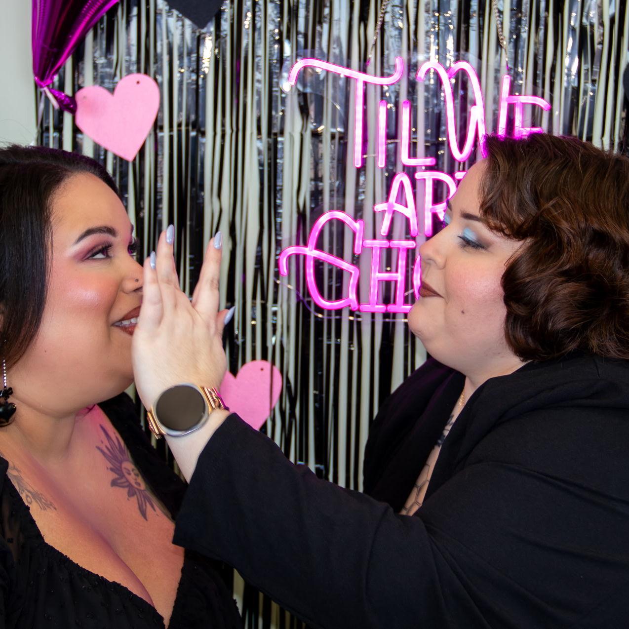 Engagement at our friend Jamie's tattoo parlor.