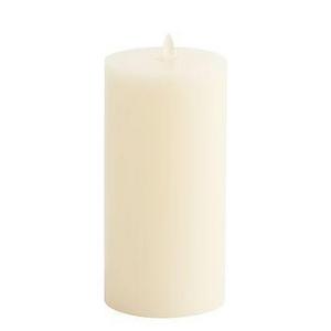 Premium Flicker Flameless Wax Candle, Ivory - 3 x 6