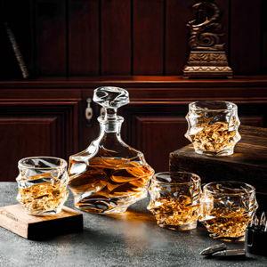 Storm Japanese Crystal Whisky Decanter and Glasses