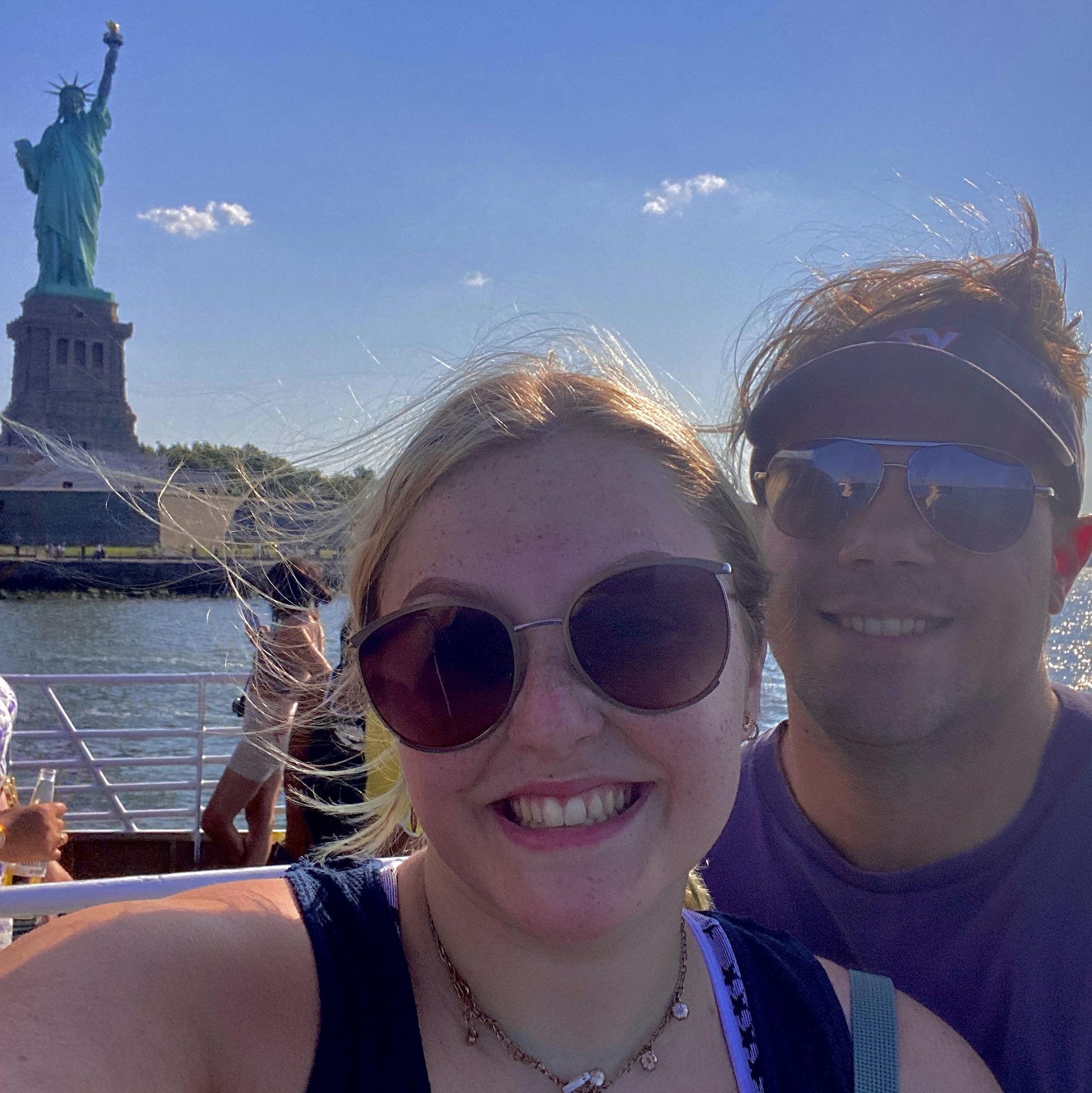 08/13/2021- Taking a boat tour of NYC with a special stop at the Statue of Liberty