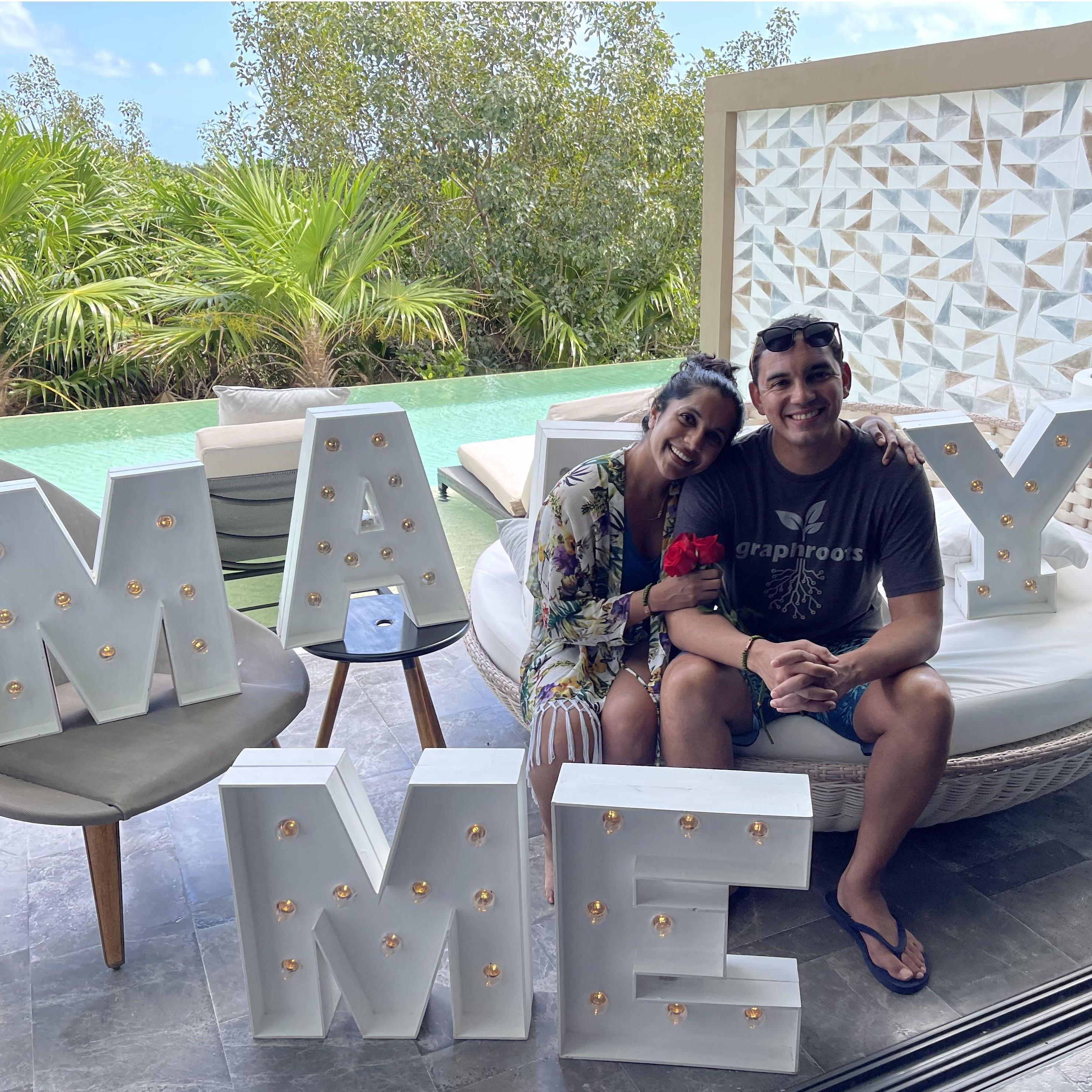 Engaged in Cancun February 8, 2023!