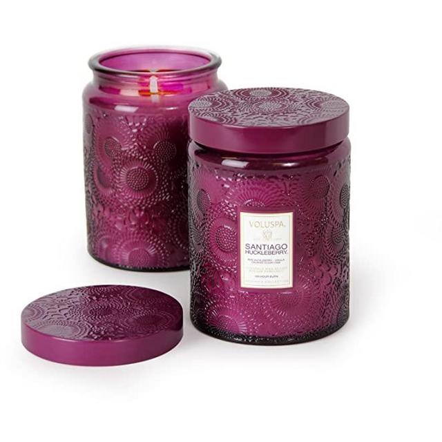 Voluspa Santiago Huckelberry Large Glass Jar Candle 100 Hour Limited 16 oz