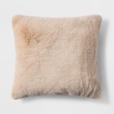 Short Faux Fur Square Throw Pillow - Threshold™