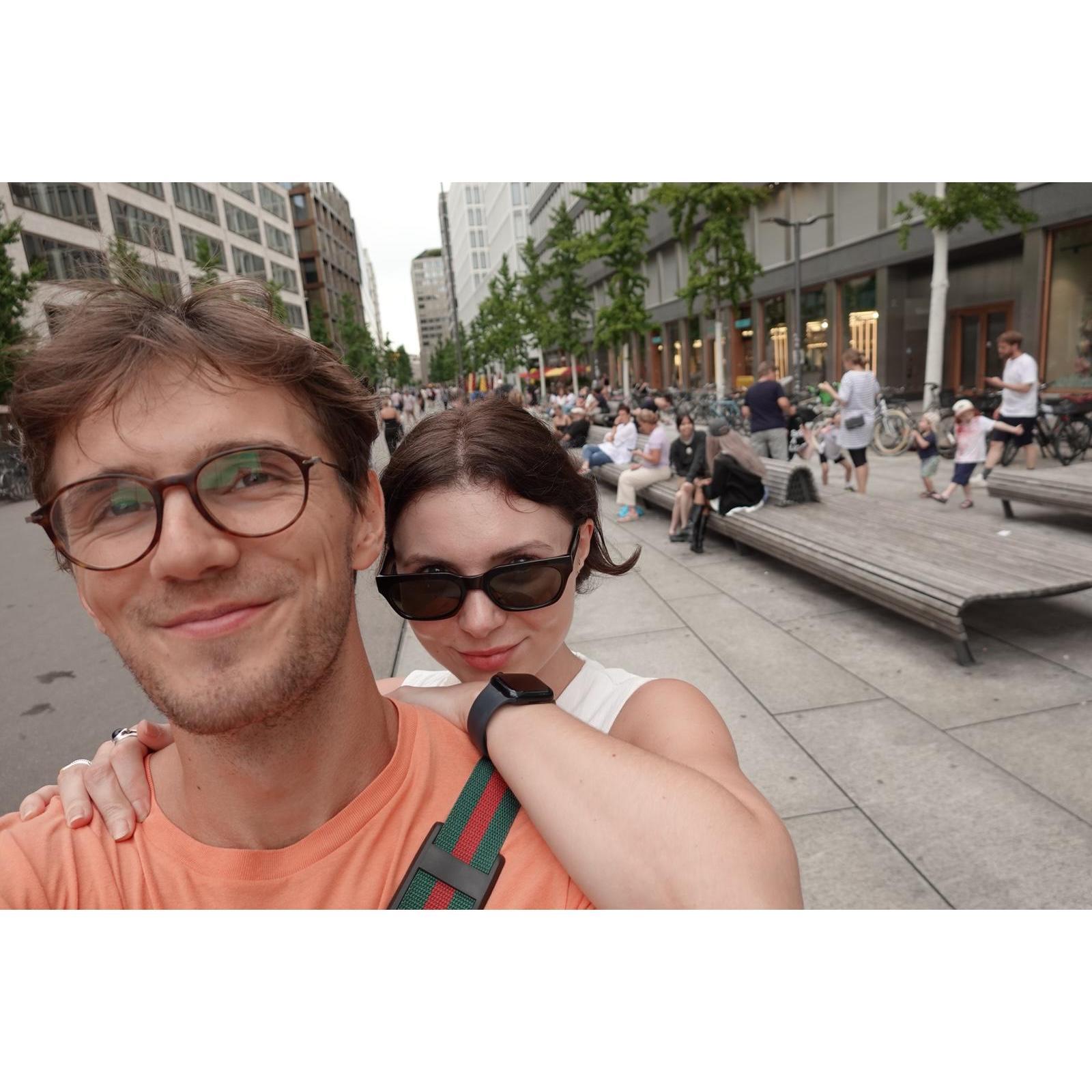 Octavia visiting Simon in Zurich on our third date!