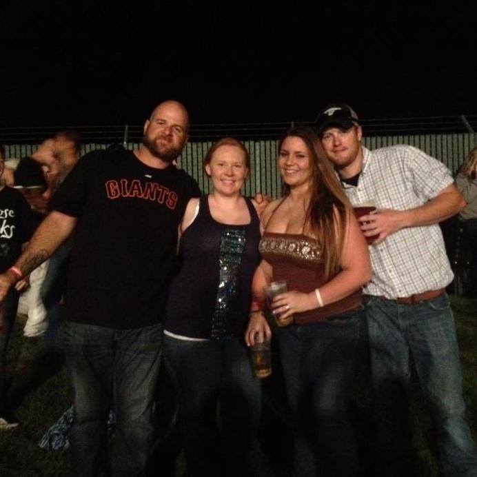 At Miranda Lambert concert with Josh's brother/groomsman Seth and his wife Tamara