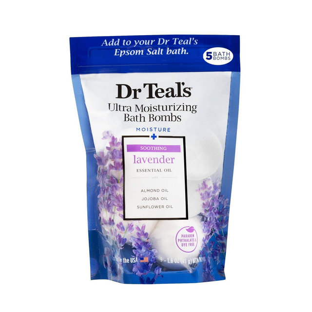 Dr Teal's Soothing Lavender Ultra Moisturizing Bath Bombs - 5ct
