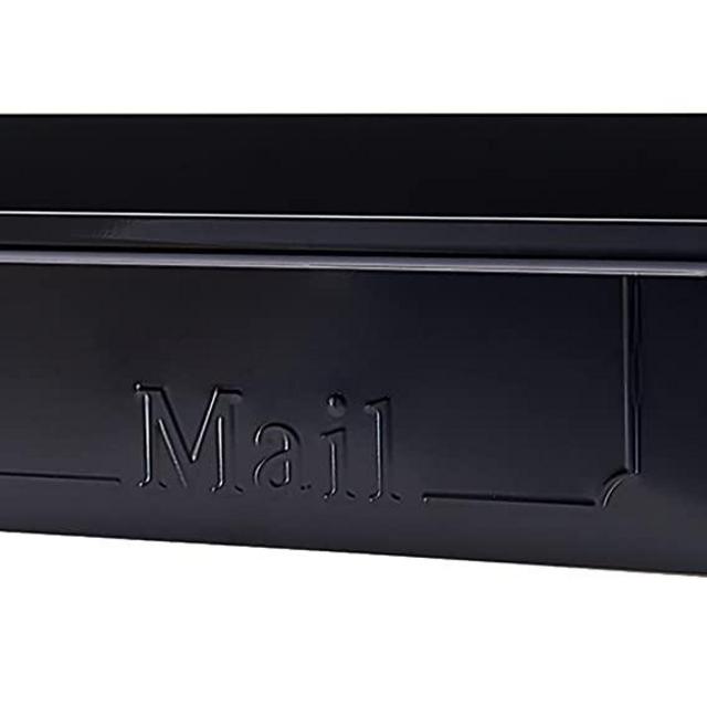Gibraltar Mailboxes Townhouse Small Capacity Galvanized Steel Black, Wall-Mount Mailbox, THHB0001