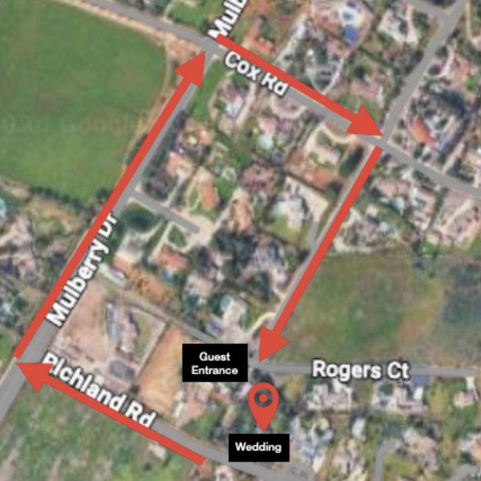 Map to the entrance of the venue.