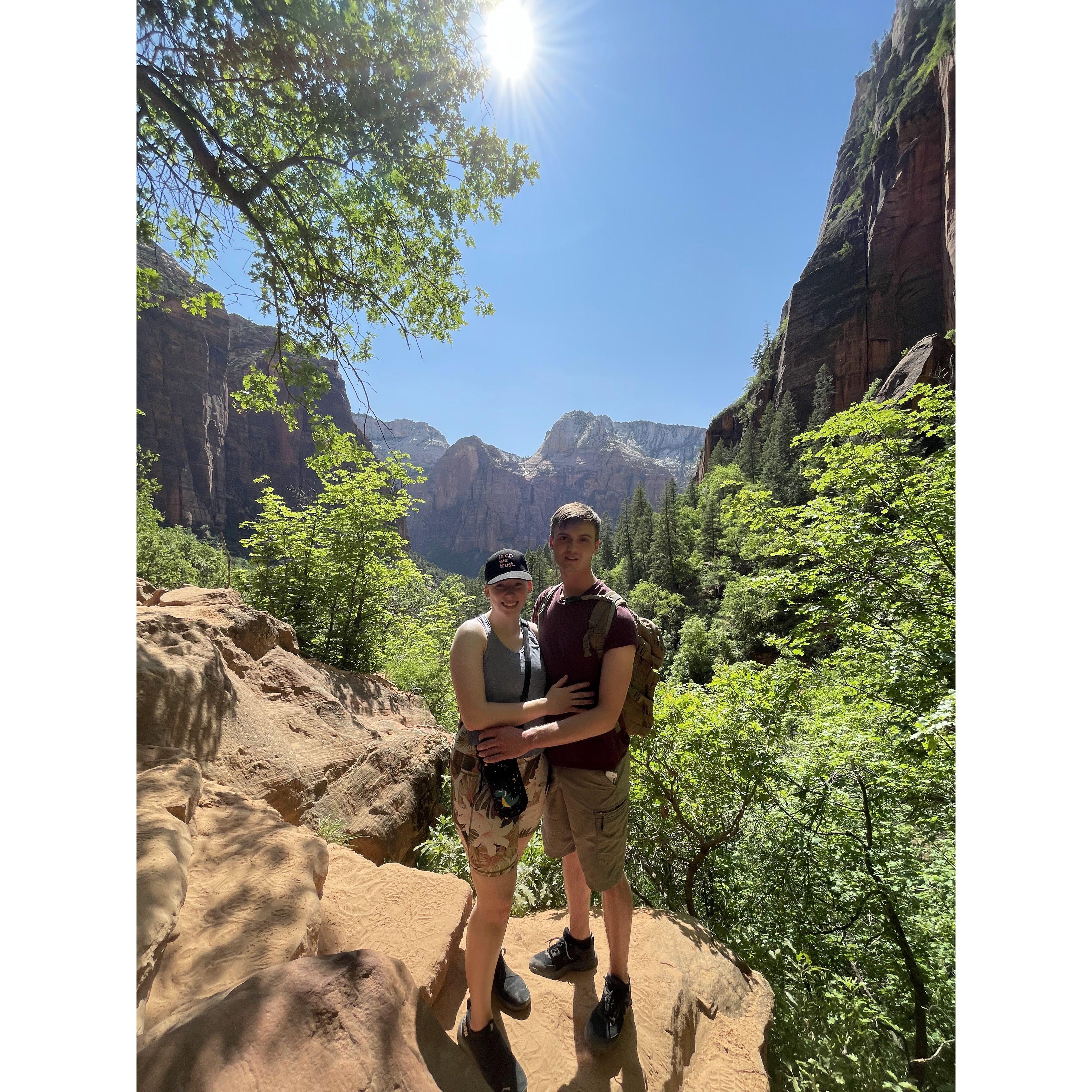 Our first vacation together! We spent a few days at Zion National Park