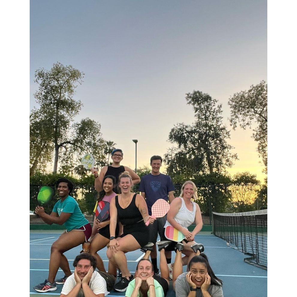 Justin met Becca's friend group from work