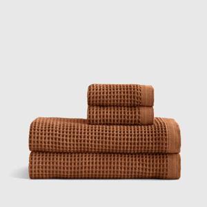 Organic Turkish Waffle Bath Sheet Bundle in Terracotta