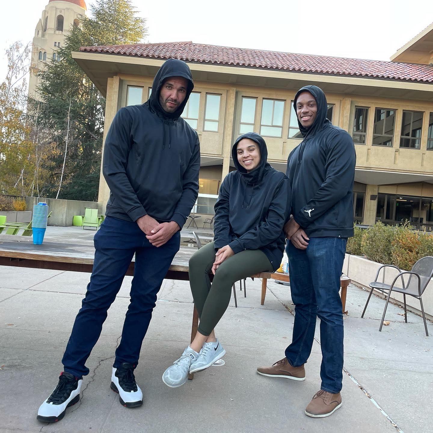 Hoodie gang with Davon's GSB roommate turned lifelong friend, CK.