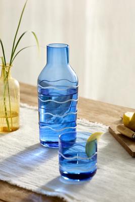 Wave Carafe + Water Glass Set