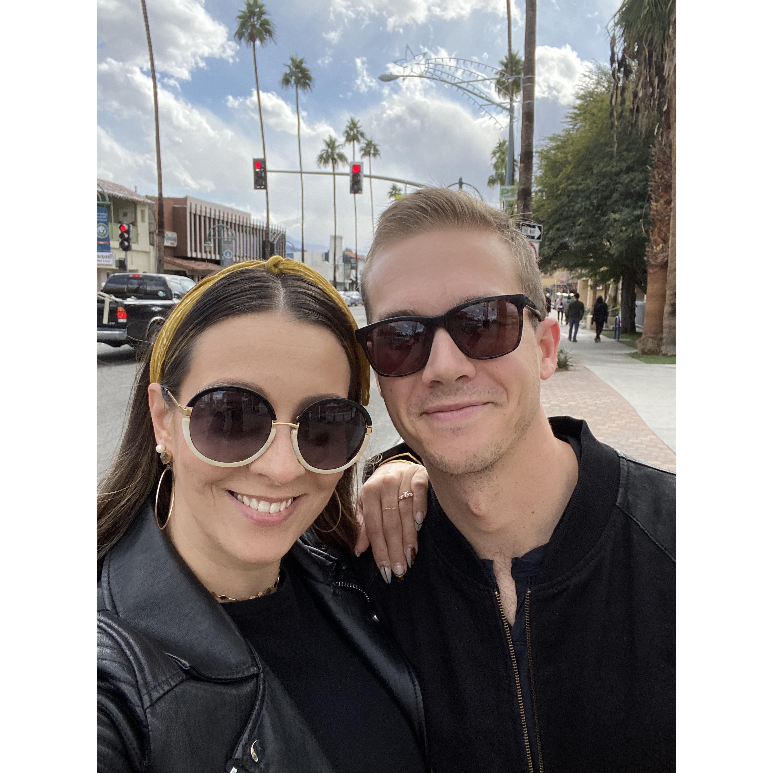 First day of being engaged! In Palm Springs, November 30, 2019
