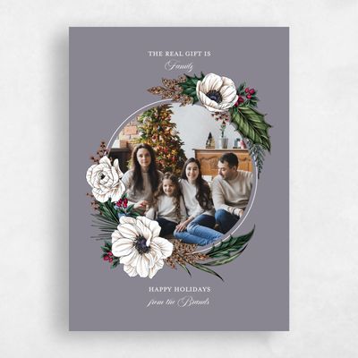 Grey Holiday Card - Randy Portrait