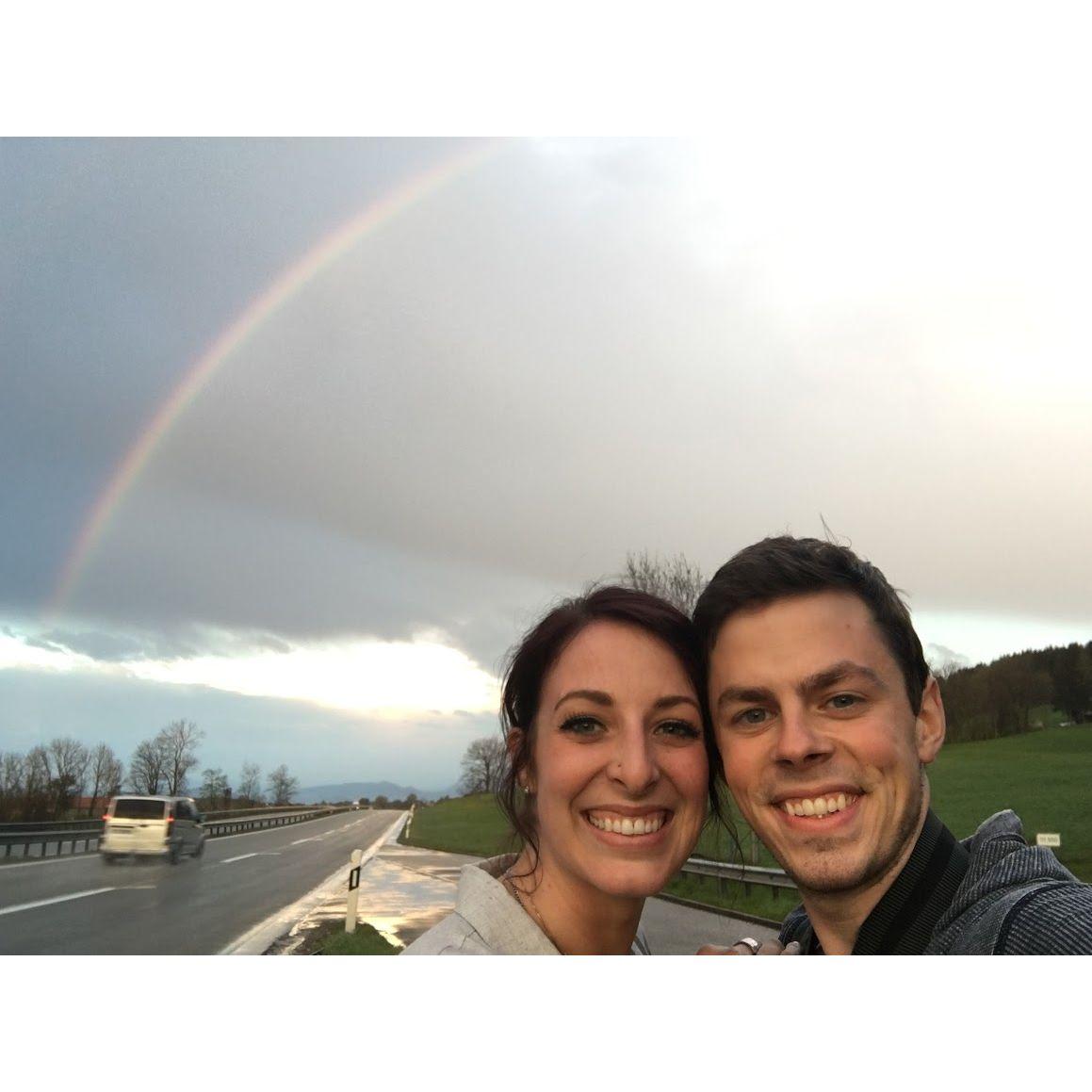 Rainbow in Austria as we were leaving Grandma Aggie's hometown Bürs