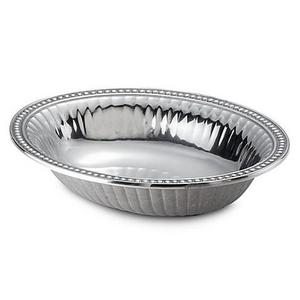 Wilton Armetale - Flutes and Pearls 2-Quart Medium Oval Bowl
