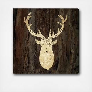 Gold Stag Canvas Art