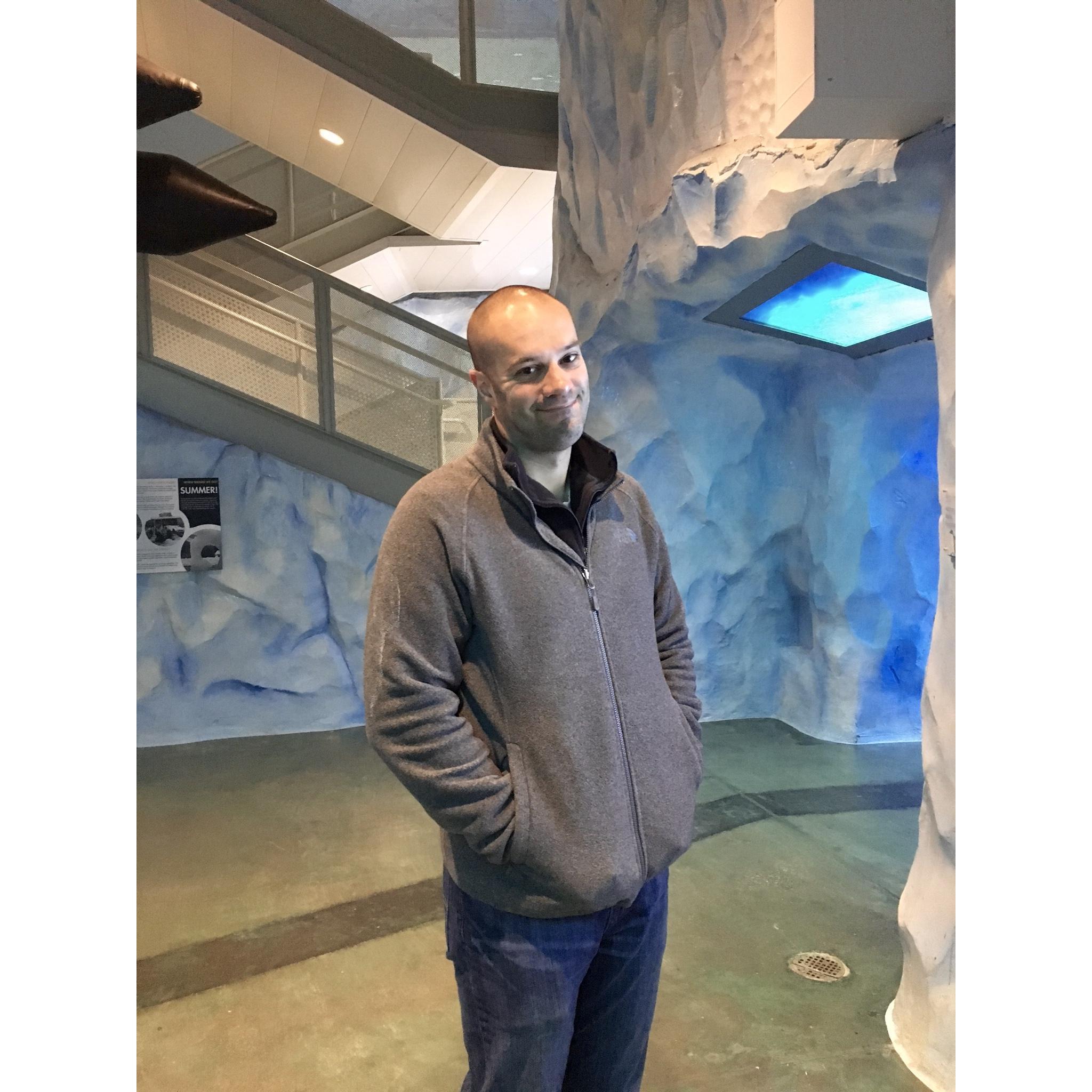 First zoo visit! At the new penguin exhibit. 🐧 Refusing a photo with them in the background, if you know Matthew, this is proof he loves Miranda more than his hate for penguins, and that’s a lot!