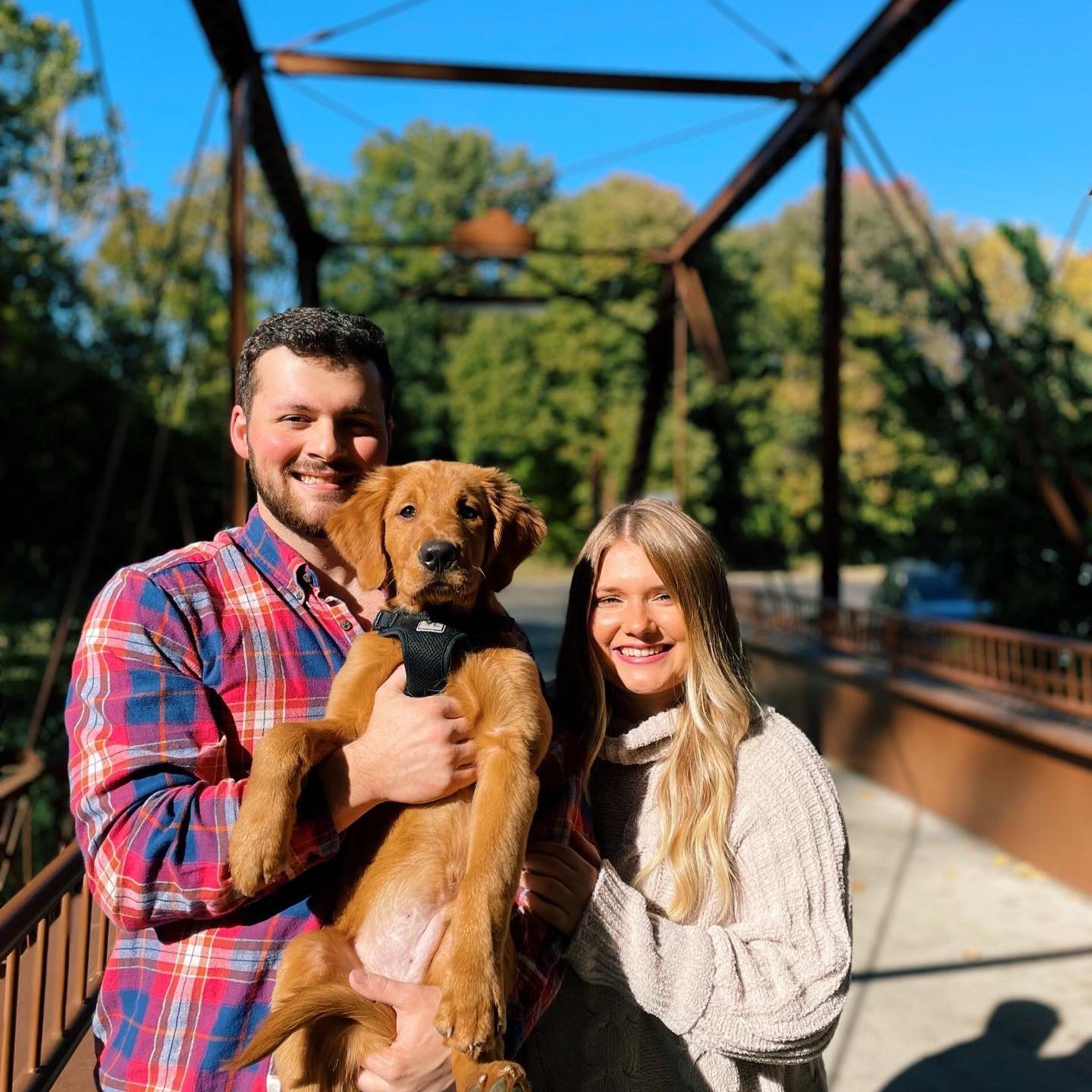 Our first pictures with Oakley when he was a pup