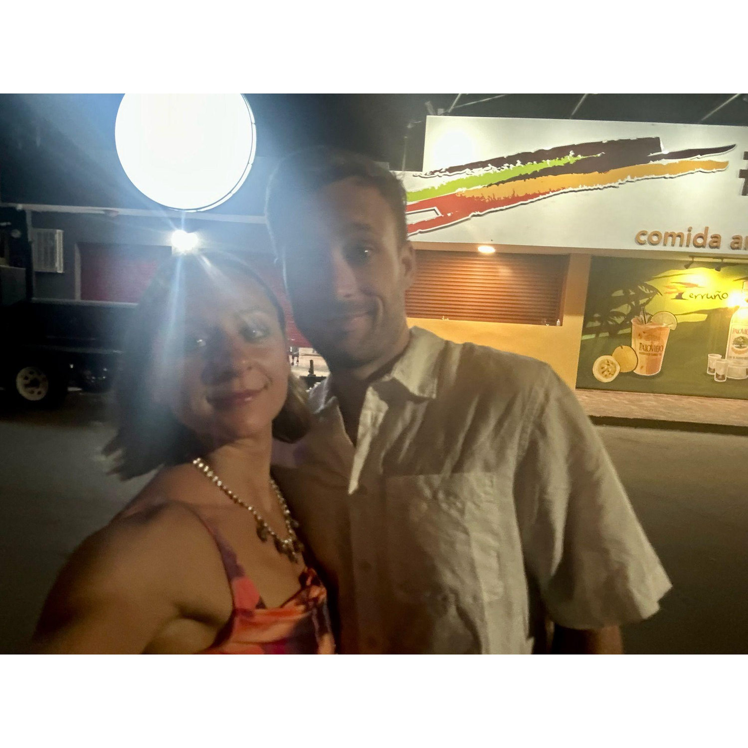 Night out… but everything closed down. After kayaking in irradescent lake at night. (Puerto Rico)