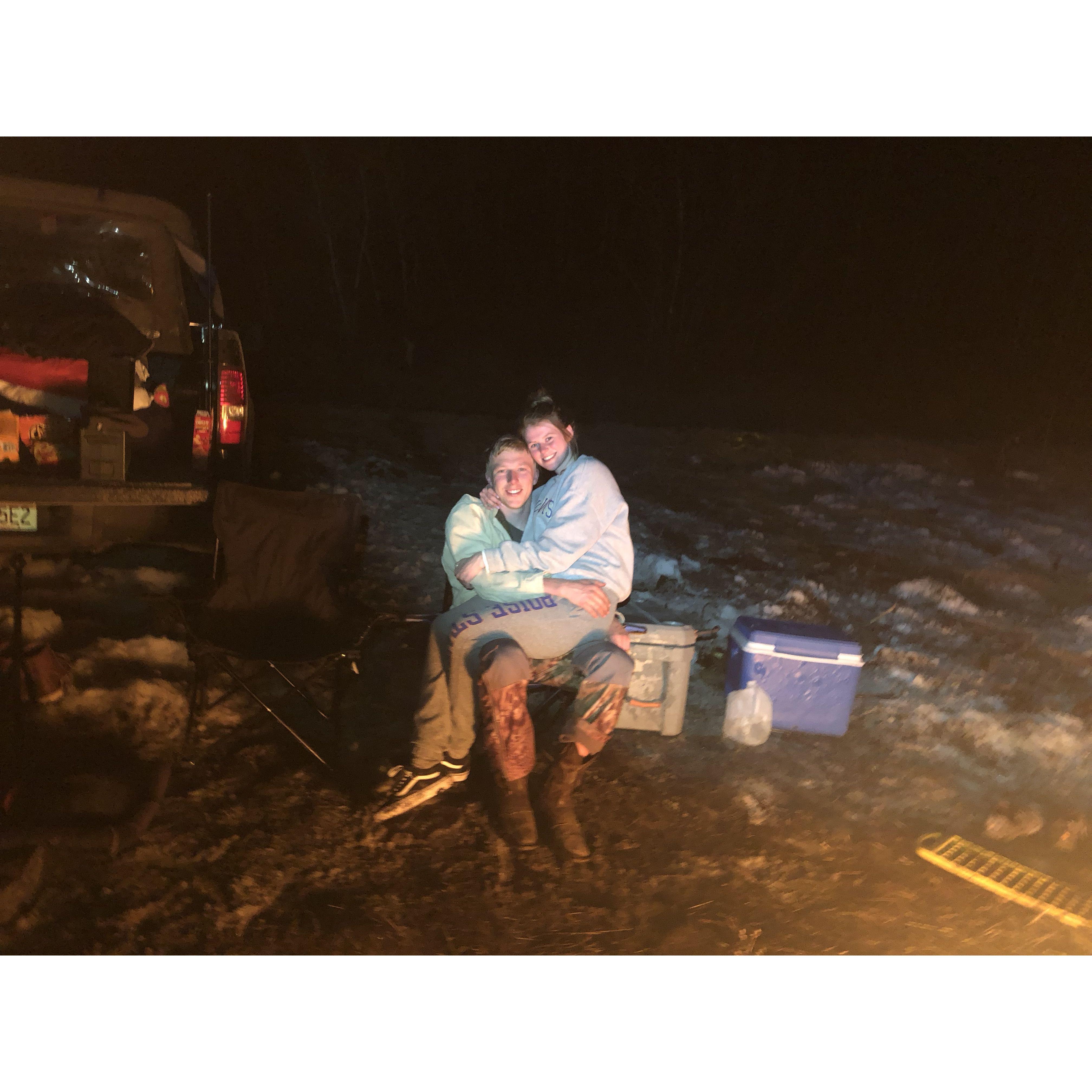 Our first photo together! The night we became "official". April 14, 2018