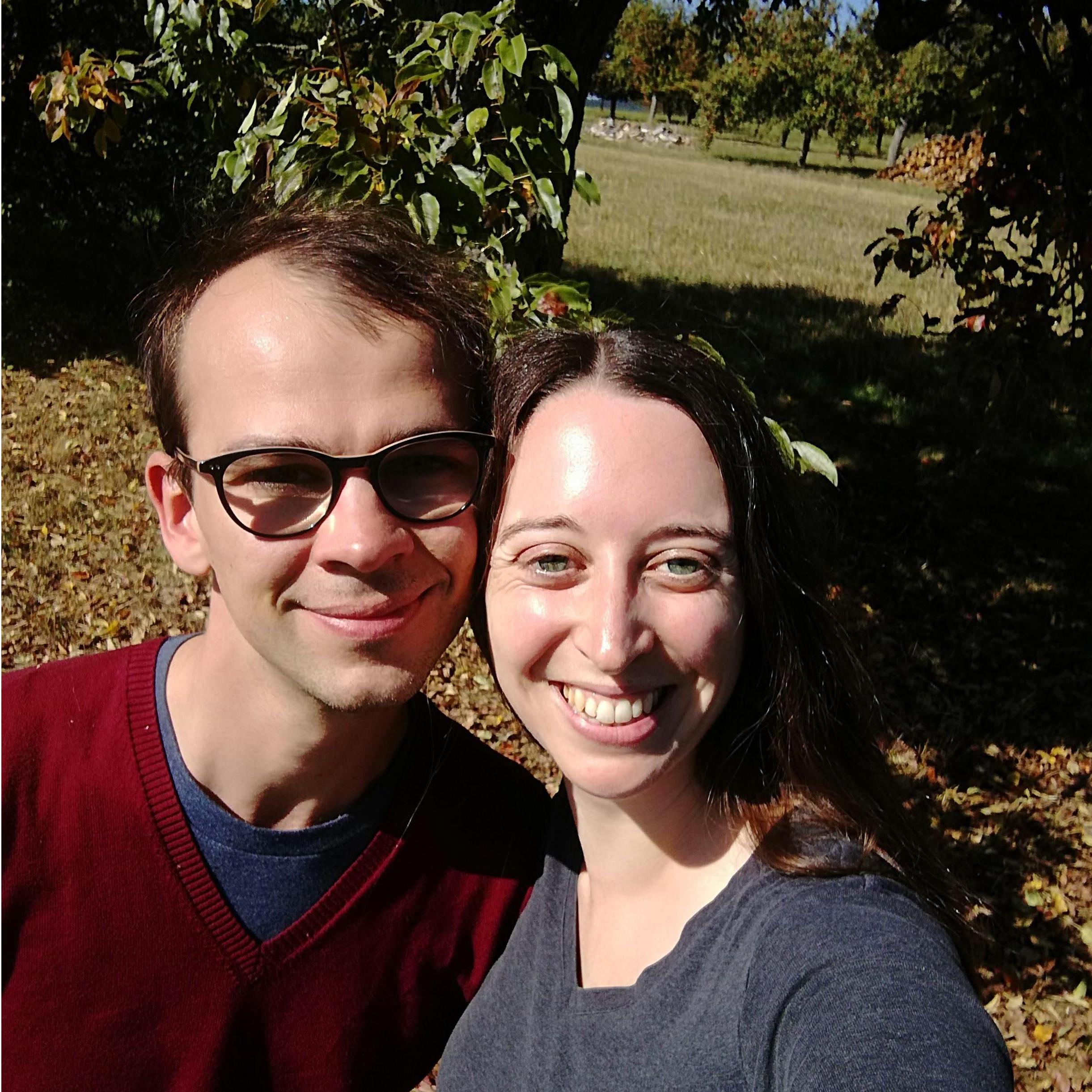 Picking apples at the family trees in Hessen