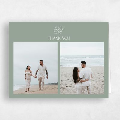 Sage, Green Wedding Thank You - Kennedy Multiphoto