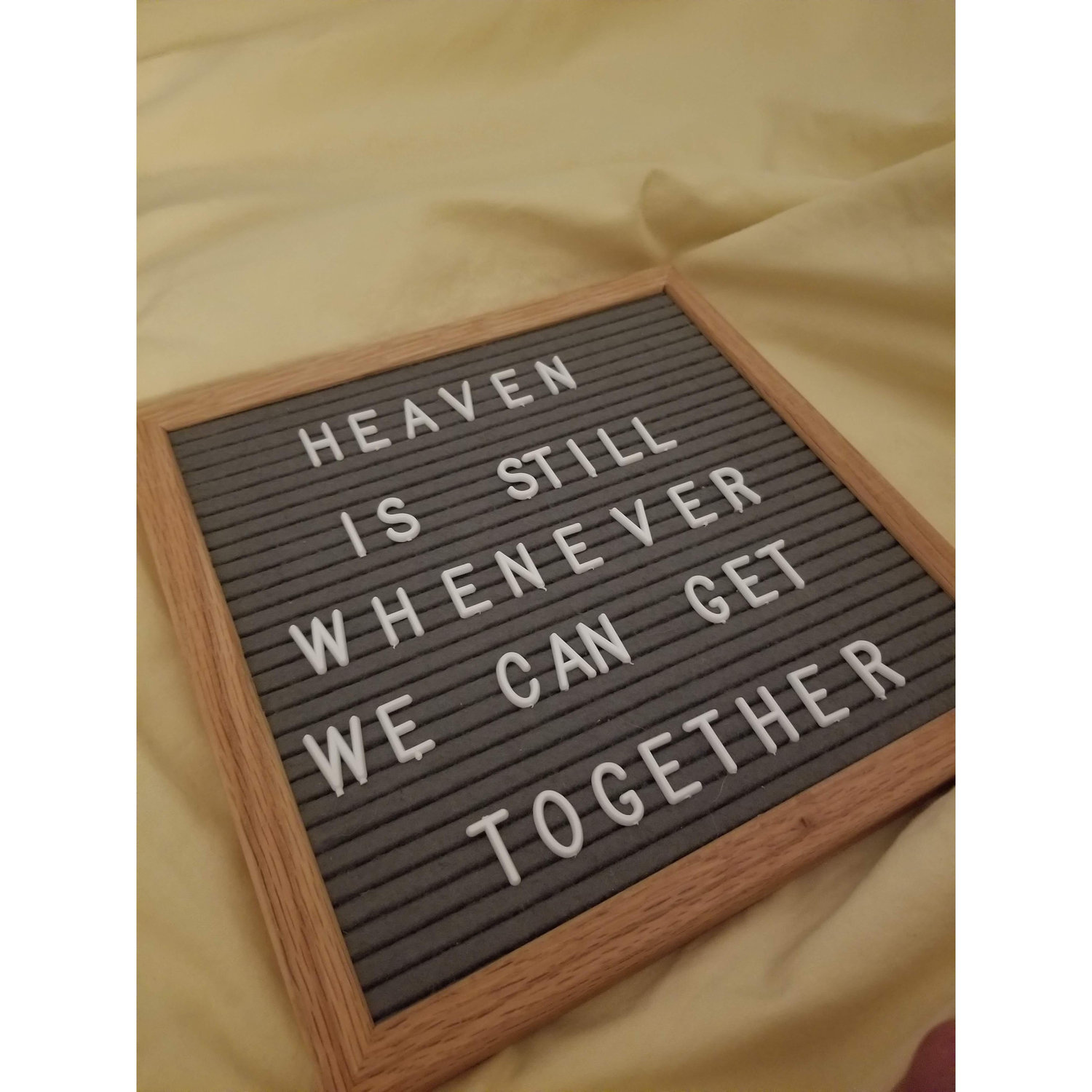 Cleveland OH 2019
When we finally moved in together and Melanie's mom gave us this highly useful present for our room!