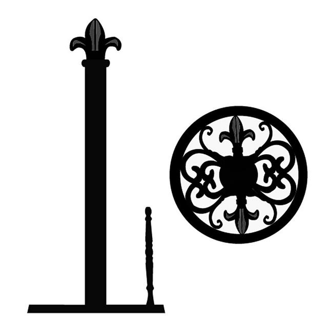 Home Basics PH44395 Cast Iron Fleur De Lis Paper Towel