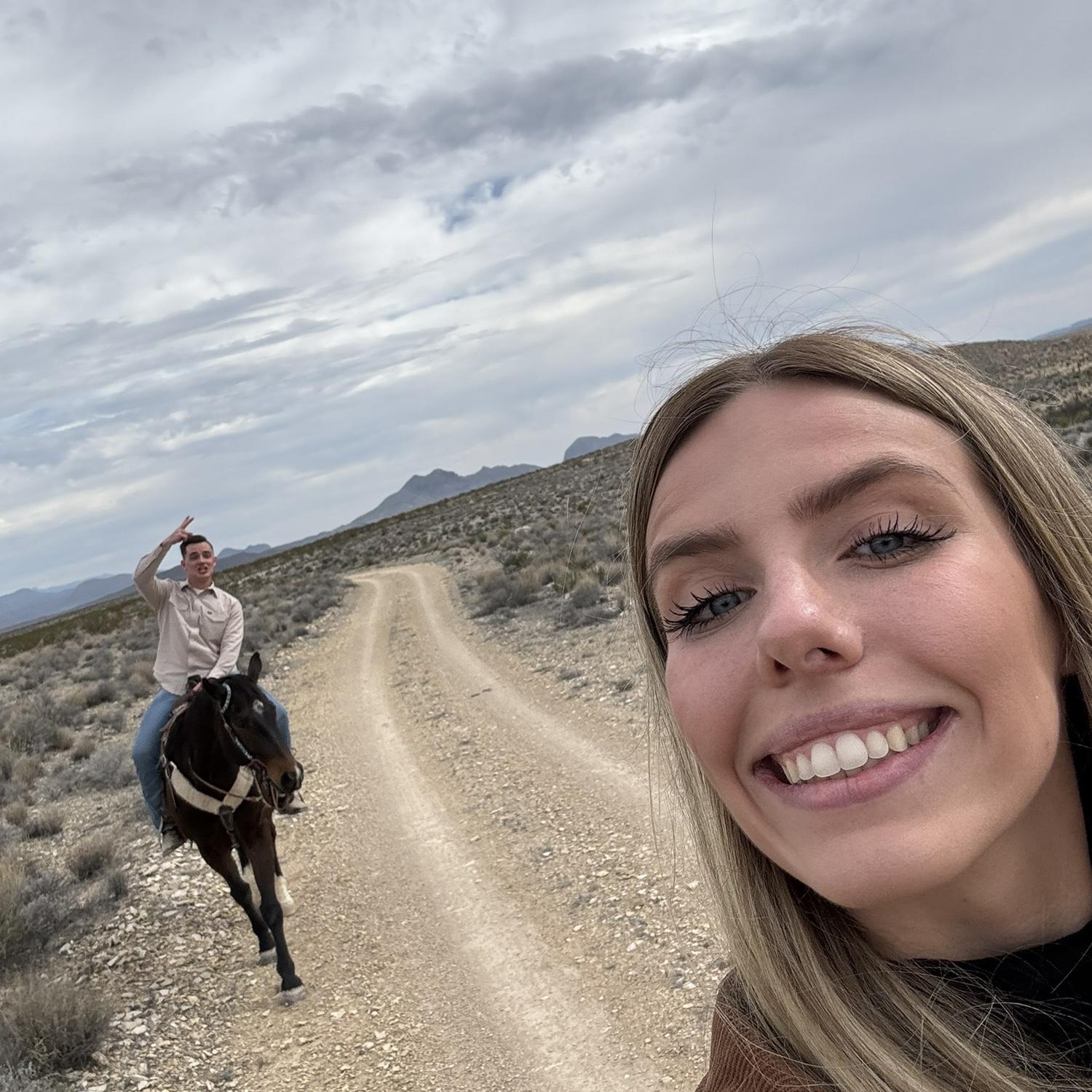 On our way to get engaged!! (Little did Kensie know).