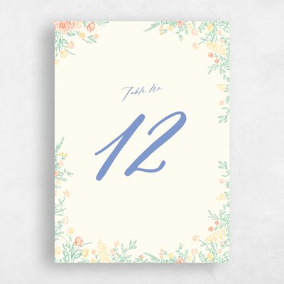 Light Butter, Yellow Wedding Table Number - Josette