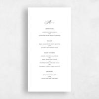 Black Wedding Menu - Richmond Letterpress