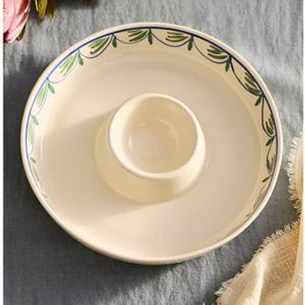 Leafy Vine Stoneware Chip + Dip