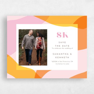 Flamingo, Pink Wedding Save the Date - Everly Photo