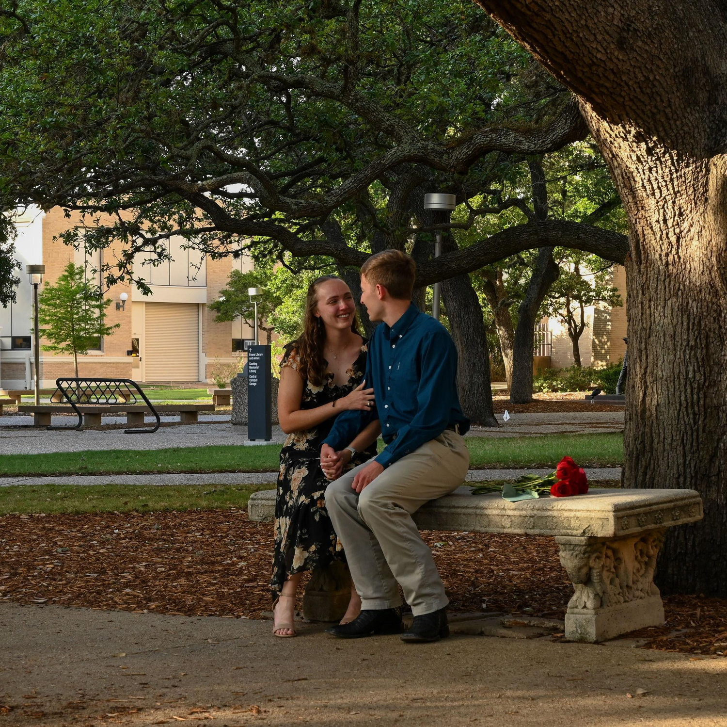Jackson telling Zoe all the reasons he loves her at their proposal. The Albritton Bell starting tolling as they walked under and played up until he asked her to marry him.