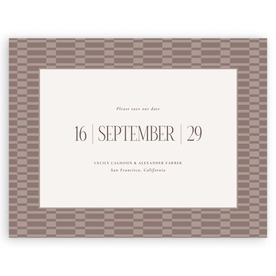 Taupe, Brown Wedding Digital Save the Date - Jody Landscape