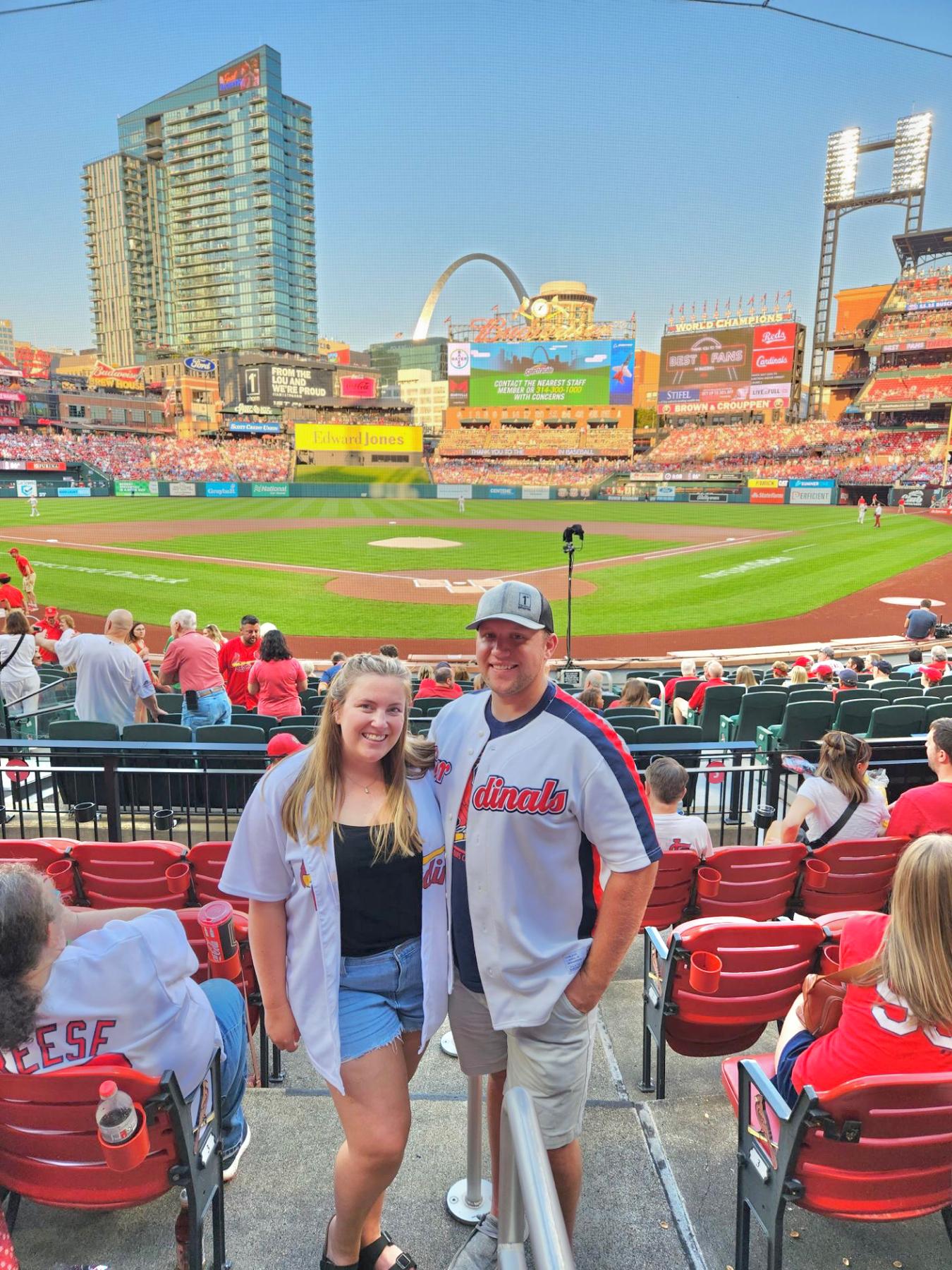 Had the best seats at the Cardinals game.