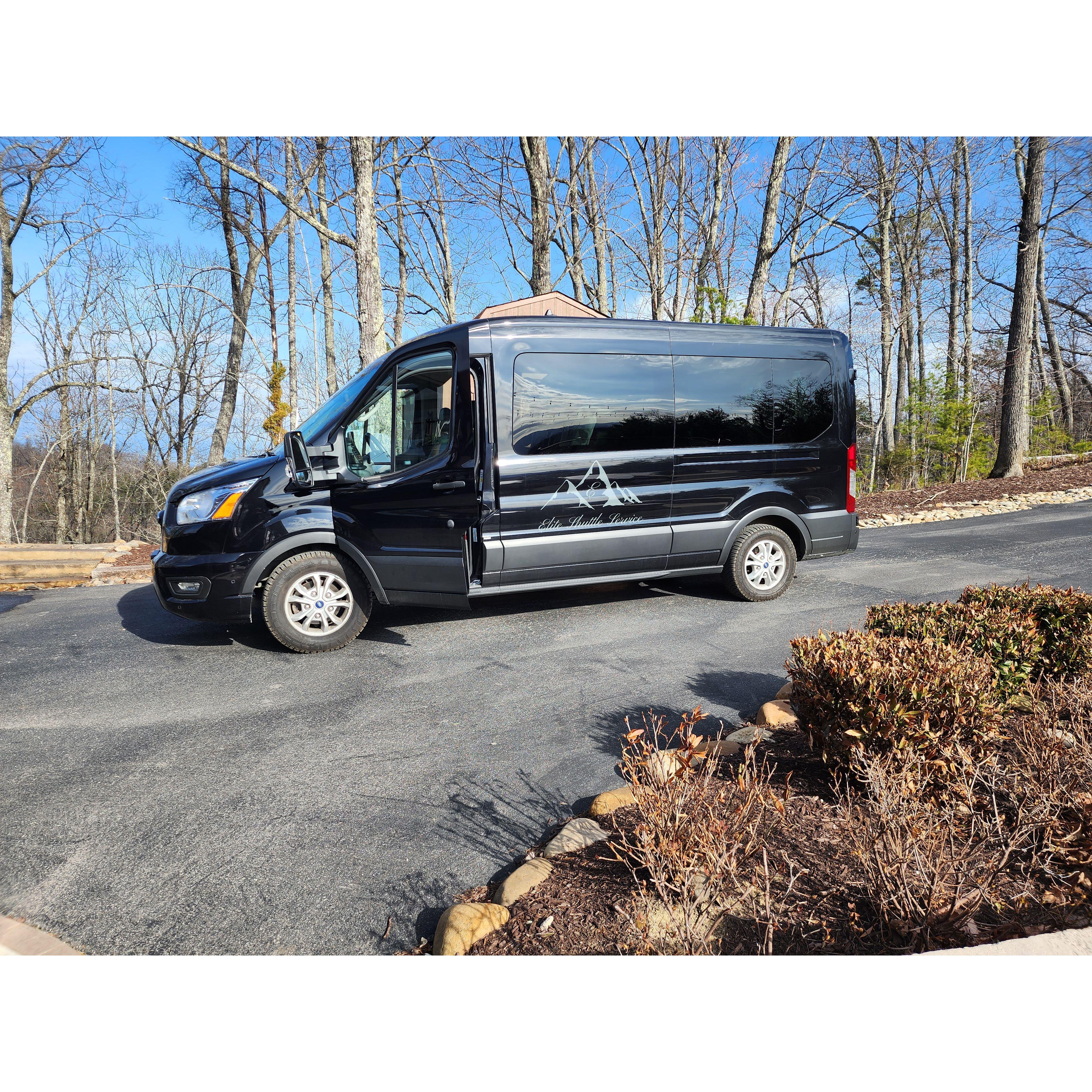 Shuttle vans to go up and down the mountain.