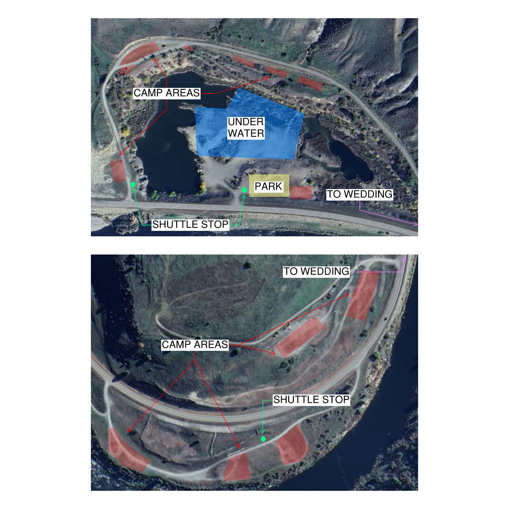 Maps of Long Gulch (top) and Blackhawk Bar (bottom)