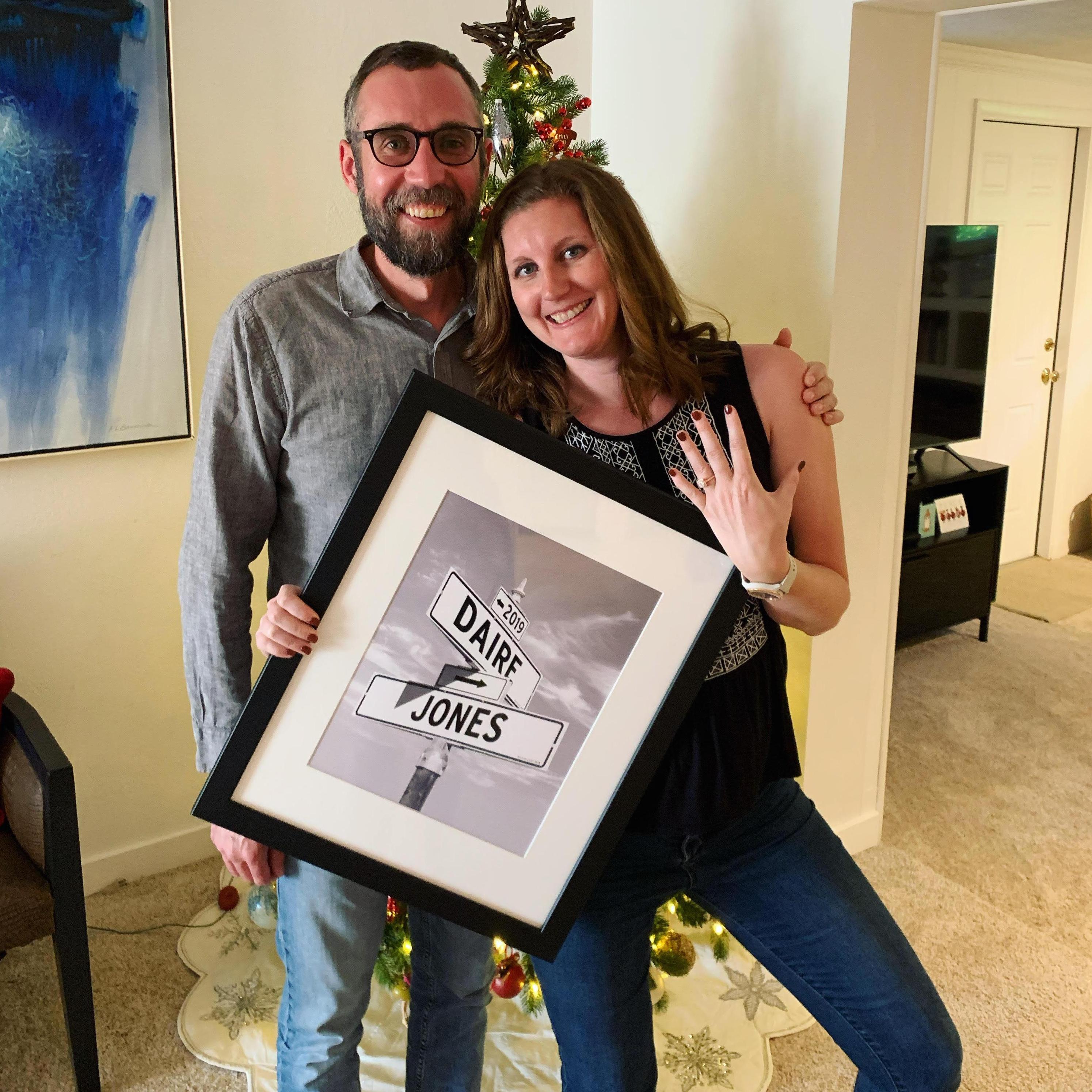 The morning he popped the question!
