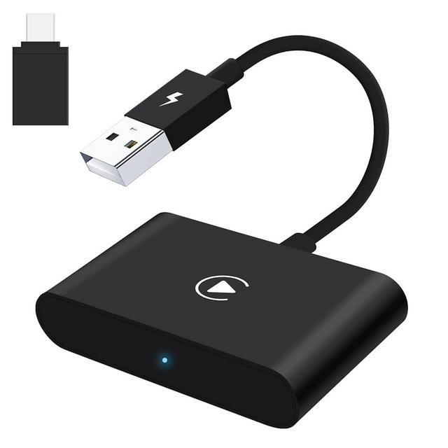 CPCGER Wireless Carplay Adapter 2024 Upgrade Apple Carplay Wireless Adapter Convert Wired to Wireless CarPlay Dongle Plug & Play Fit for Cars with Factory CarPlay Function
