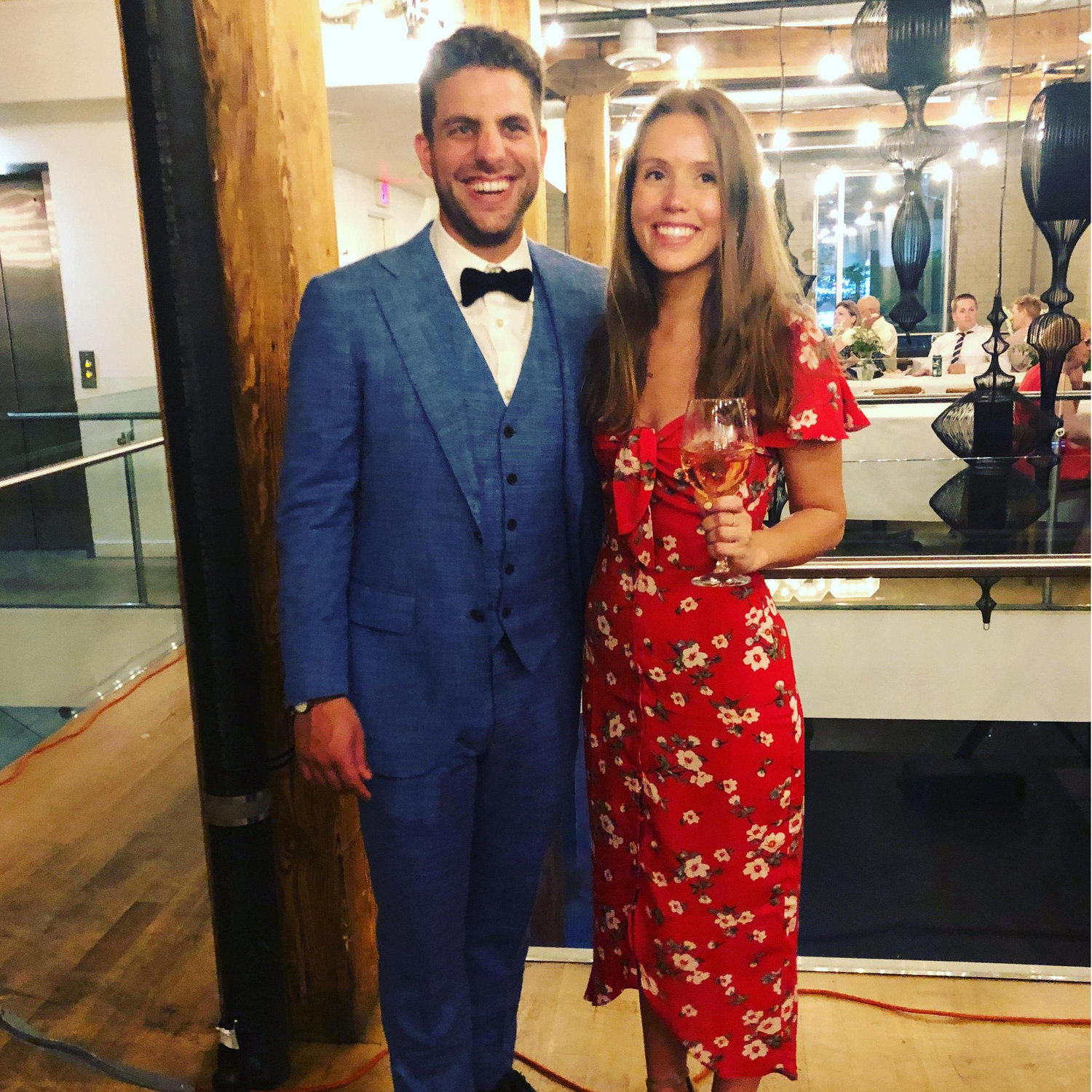 At Jessica and Grayson's wedding.