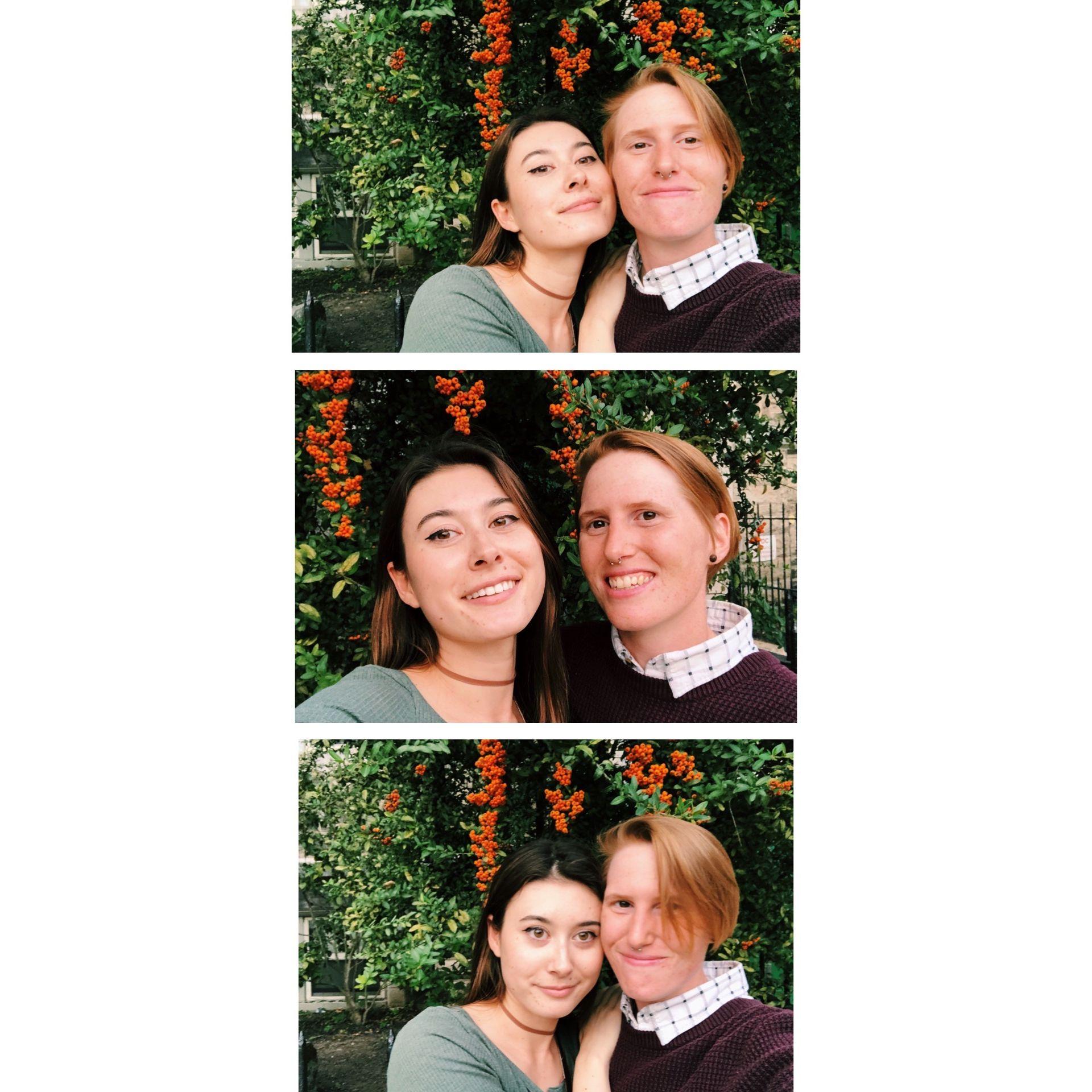 Our first pictures together, West Philly 2019.