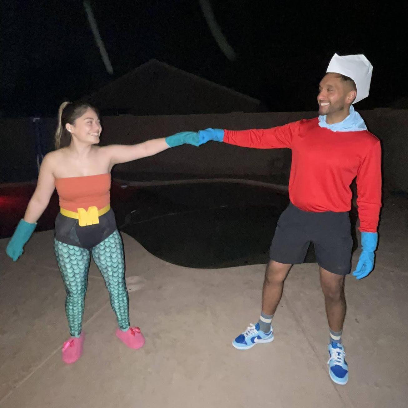 Our first couples Halloween costume. This sparked a commitment to more couples costumes to come!