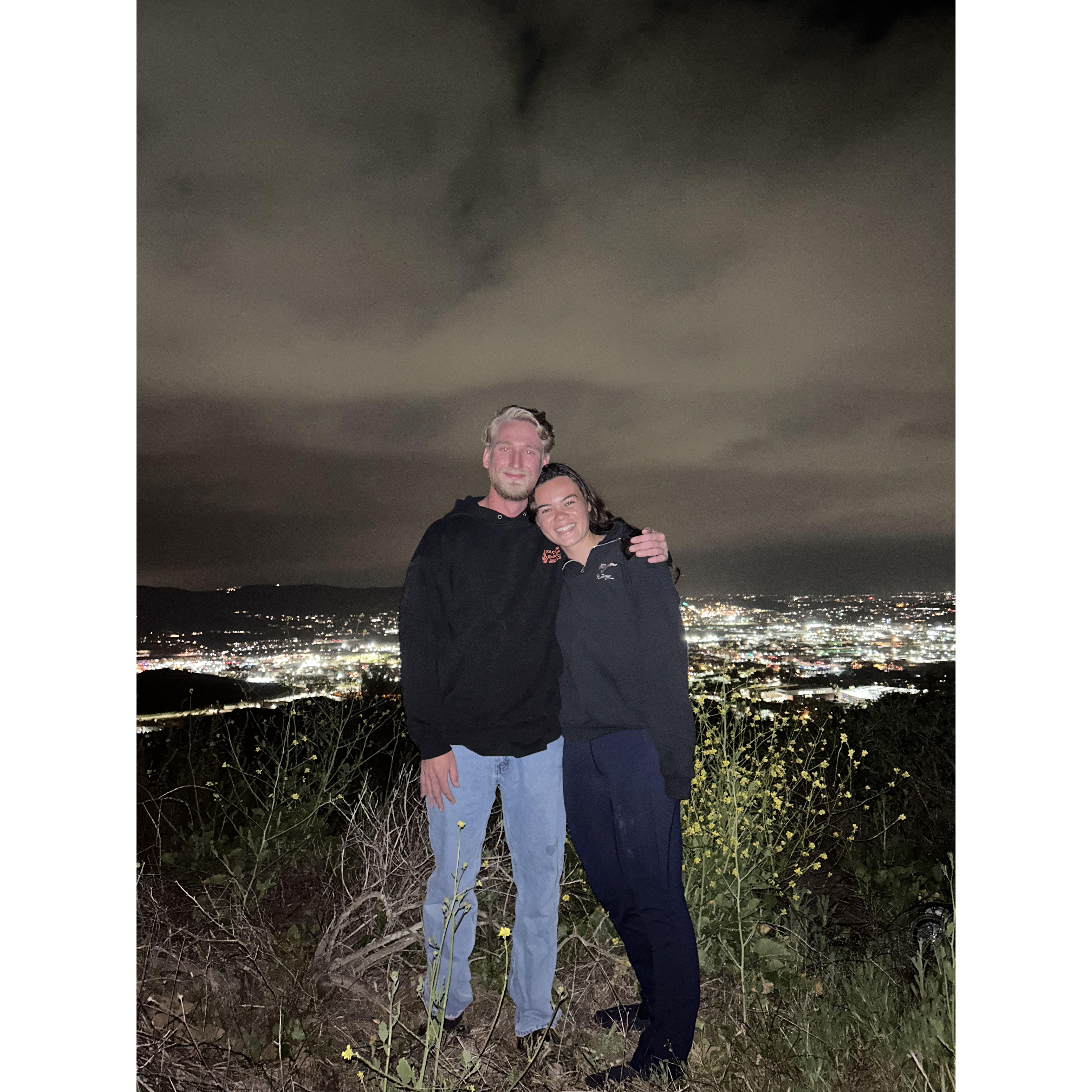 Our first photo together—taken right after he asked me to be his girlfriend at the top of P Mountain, after my first off-roading adventure!