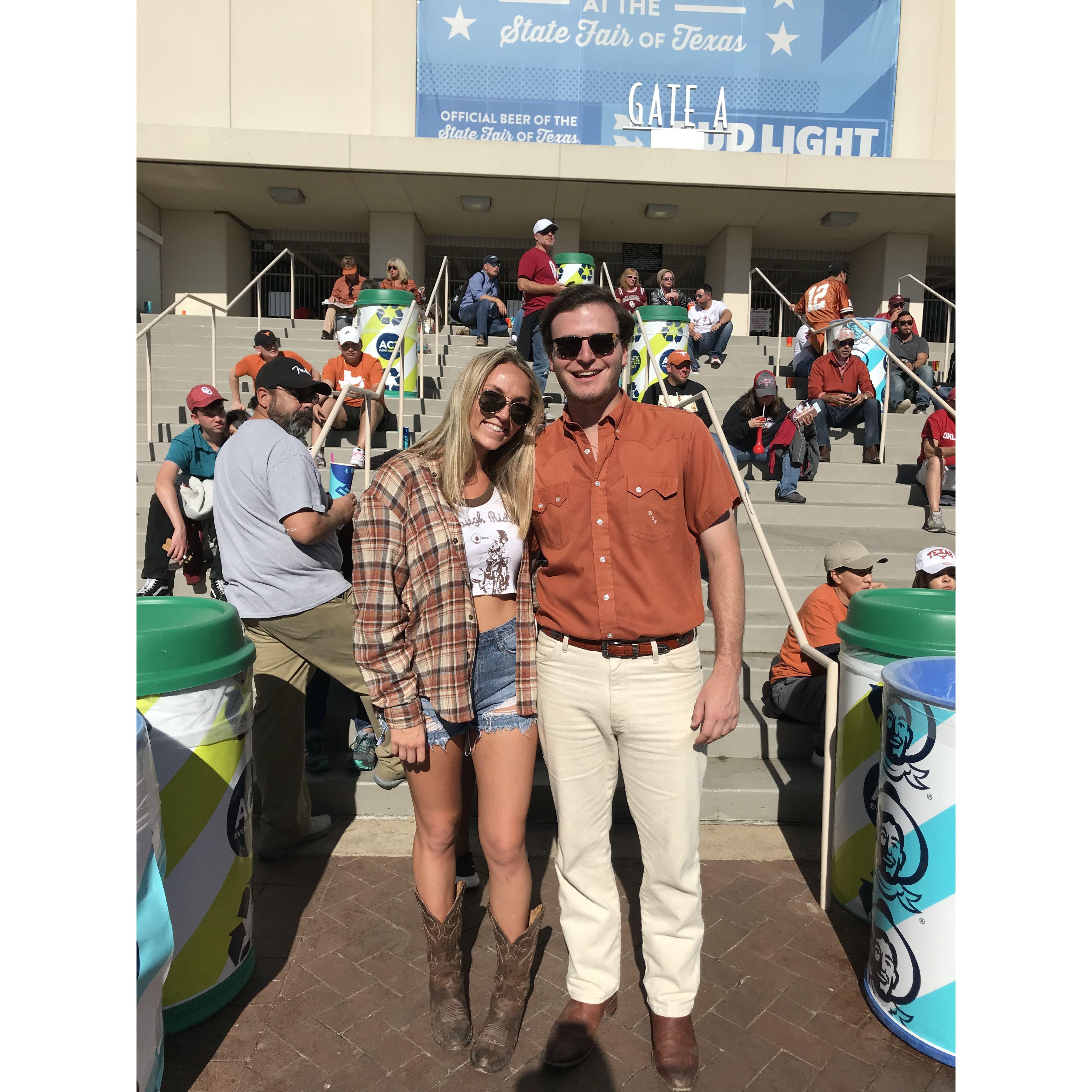 Our first Texas football game together π€πΌ