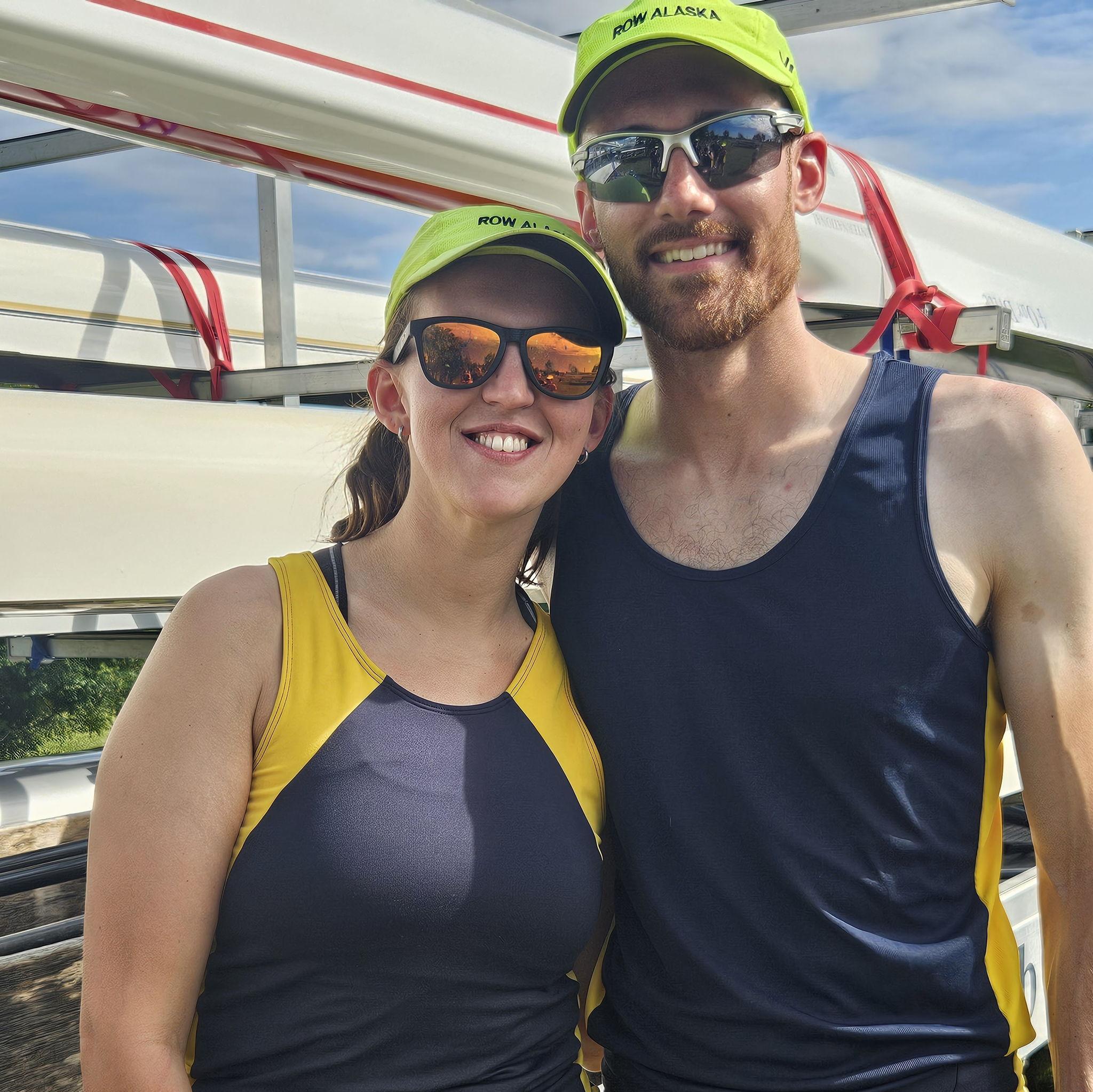 Sam has been rowing since high school, and Aaron has now learned to row with the Kenai Crewsers Rowing Club!