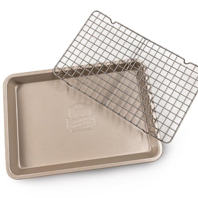Certified Angus Beef Roasting Pan with Wire Rack – Heavy-Duty Non-Stick Perfect for Reverse Searing