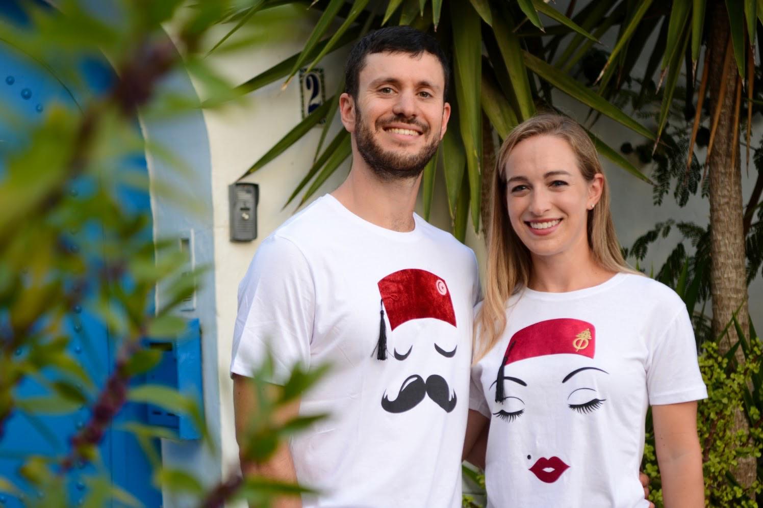 Friends of ours booked a photo shoot with classic Tunisian t-shirts, so we joined them!